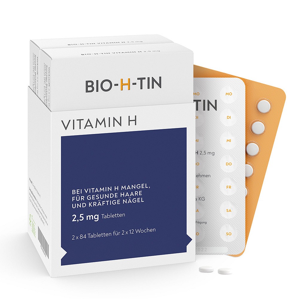 BIO-H-TIN Vitamin H 2,5 mg für 2x12 Wochen Tabl. - 2X84Stk - Haut, Haare & Nägel