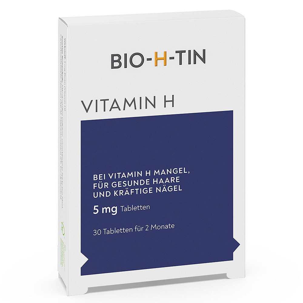 BIO-H-TIN Vitamin H 5 mg für 2 Monate Tabletten - 30Stk - Haut, Haare & Nägel
