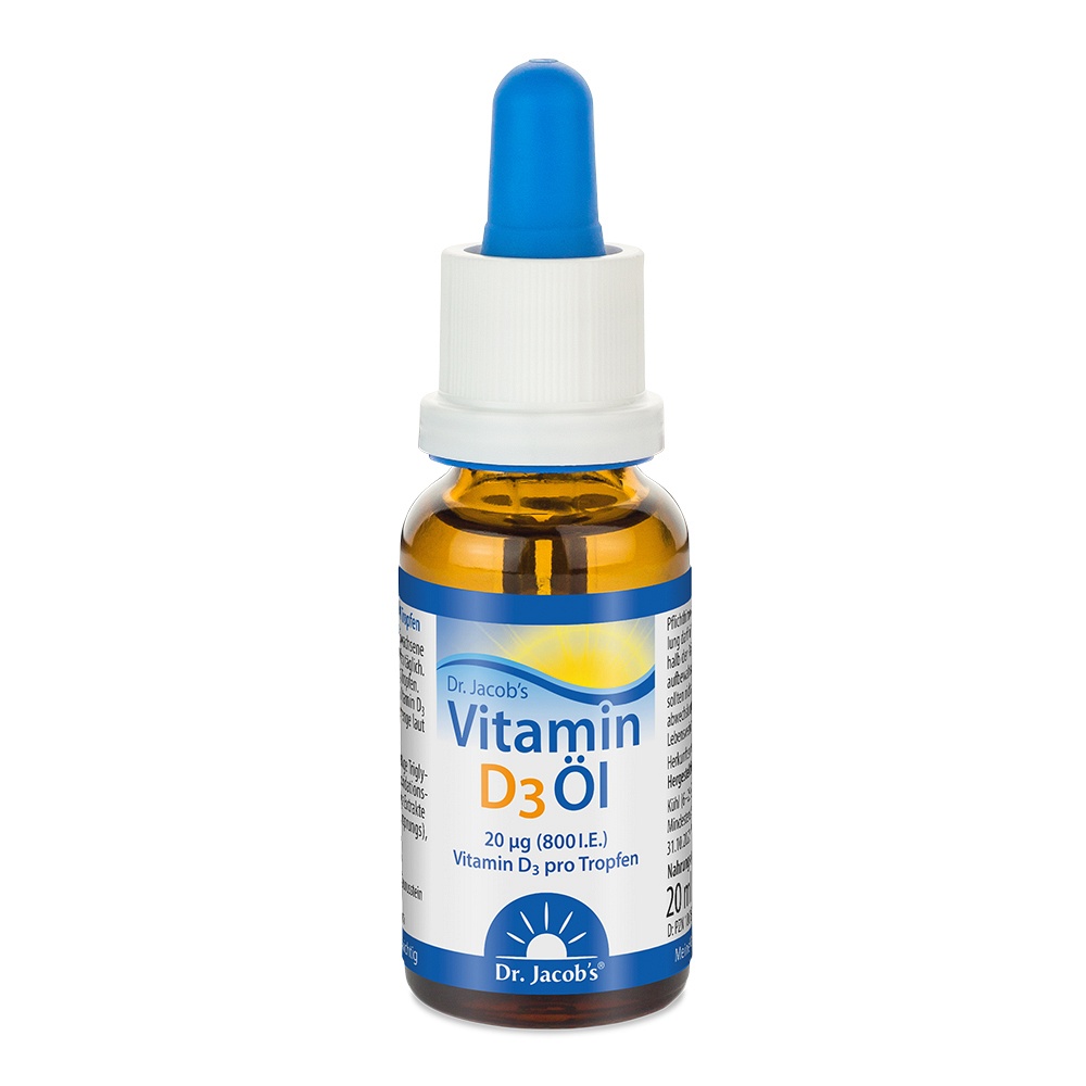 VITAMIN D3 ÖL 800 I.E. D3 Dr.Jacob\'s Tropf.z.Einn. - 20ml - Abwehrkräfte