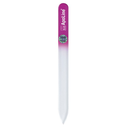 APOLINE Nagelfeile Glas 14 cm pink - 1Stk