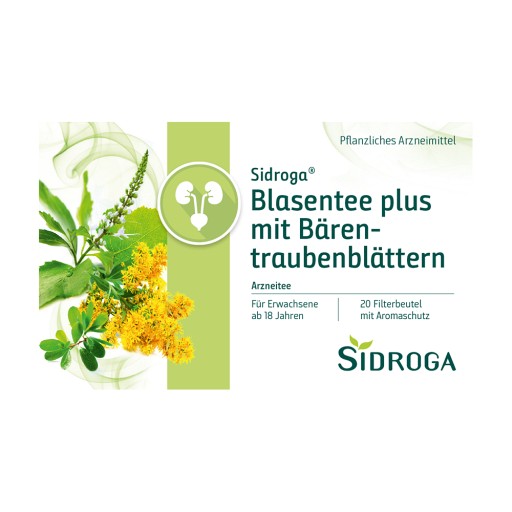 SIDROGA Blasentee plus mit Bärentraubenblättern - 20X2.0g - Blasenentzündung