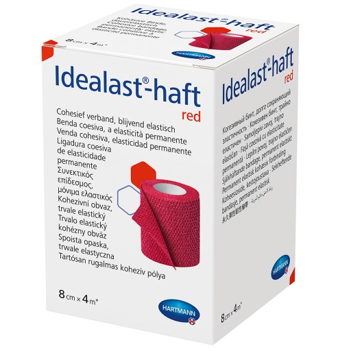 IDEALAST-haft color Binde 8 cmx4 m rot - 1Stk