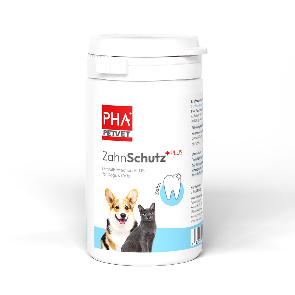 PHA ZahnSchutz Plus Pulver f.Hunde/Katzen - 60g - Zahngesundheit