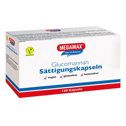 MEGAMAX Sättigungskapseln Glucomannan - 120Stk - Vegan