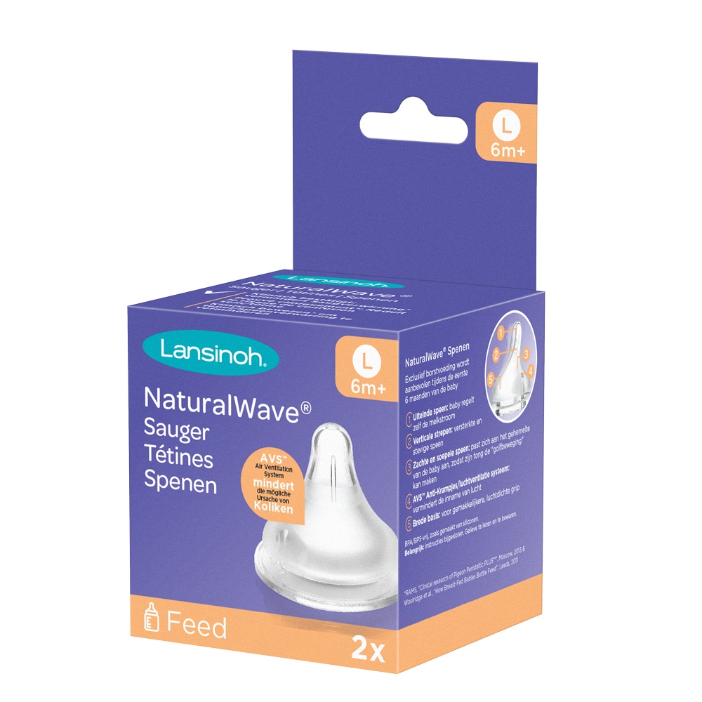 LANSINOH NaturalWave Sauger L - 2Stk