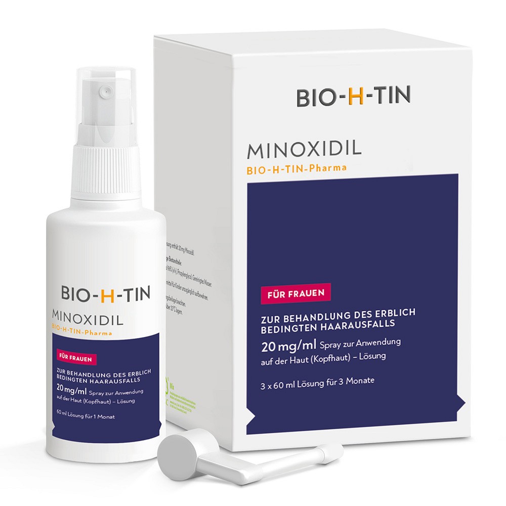 MINOXIDIL BIO-H-TIN Pharma 20 mg/ml Spray Lsg. - 3X60ml - Haut, Haare & Nägel