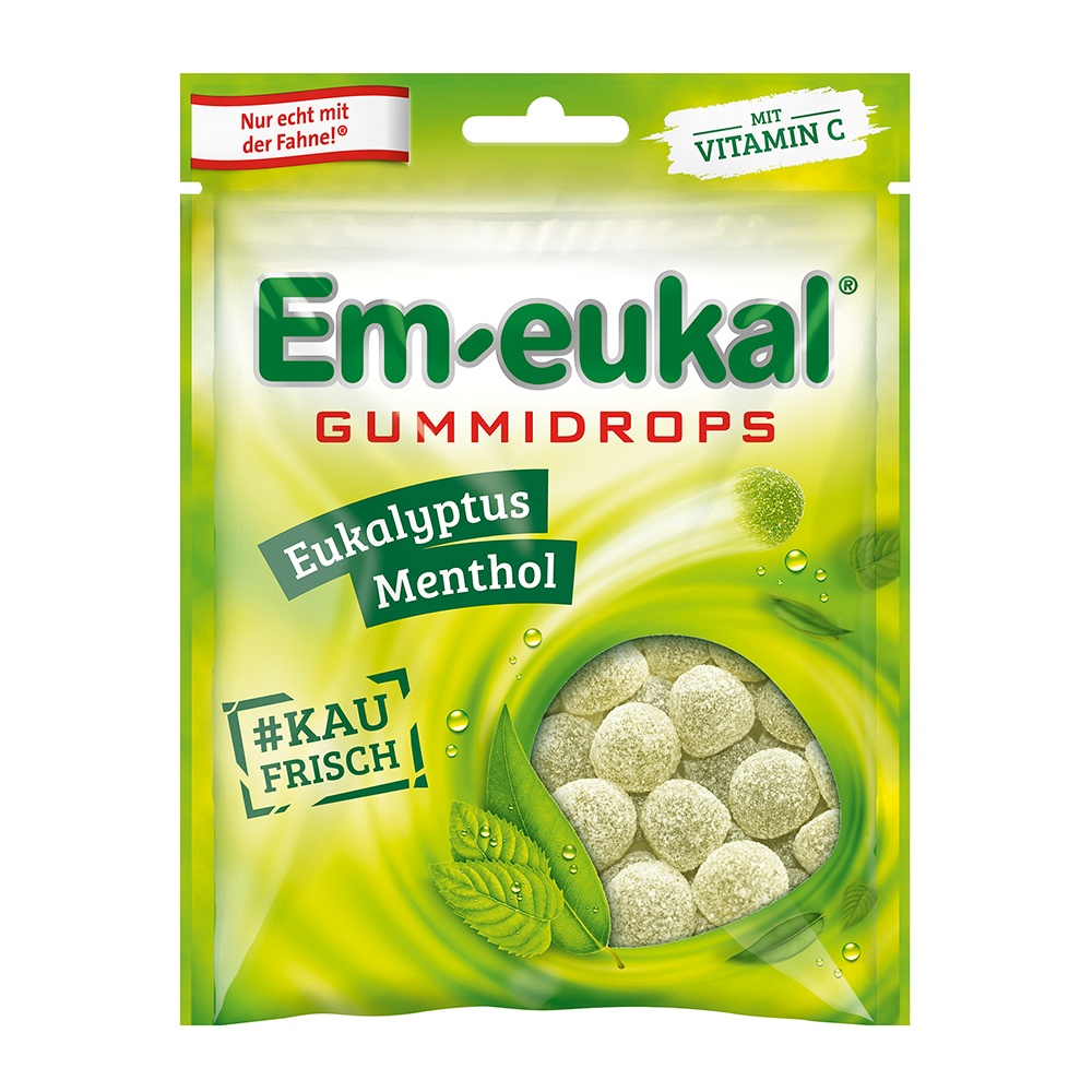 EM-EUKAL Gummidrops Eukalyptus-Menthol zuckerhalt. - 90g - Em-Eukal®
