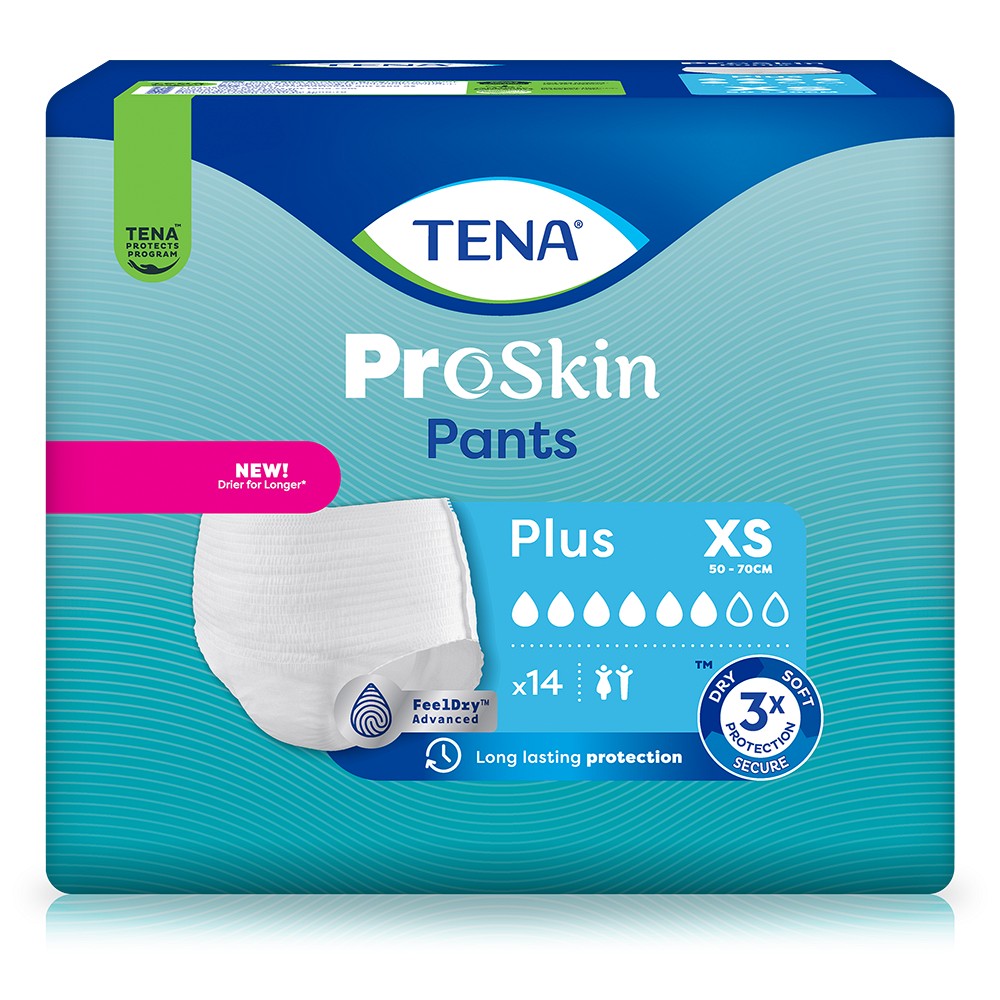 TENA PANTS Plus XS bei Inkontinenz - 4X14Stk - Tena Pants - höchste Sicherheit