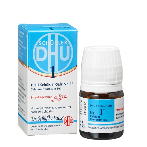 BIOCHEMIE DHU 1 Calcium fluoratum D 12 Globuli - 10g - DHU Schüßler Salz Nr.1