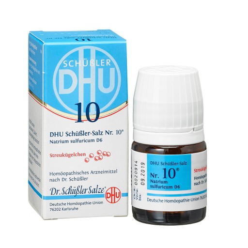 BIOCHEMIE DHU 10 Natrium sulfuricum D 6 Globuli - 10g - DHU Schüßler Salz Nr.10