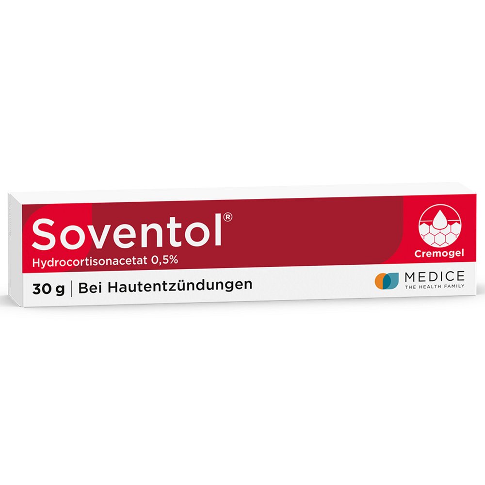 SOVENTOL Hydrocortisonacetat 0,5% Creme - 30g - Haus- & Reiseapotheke