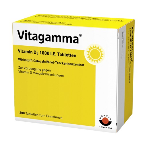 VITAGAMMA Vitamin D3 1.000 I.E. Tabletten - 200Stk - Abwehrkräfte