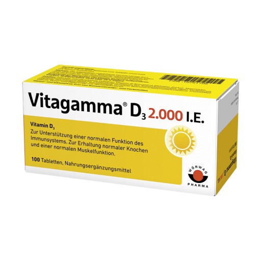 VITAGAMMA D3 2.000 I.E. Vitamin D3 NEM Tabletten - 100Stk - Abwehrkräfte