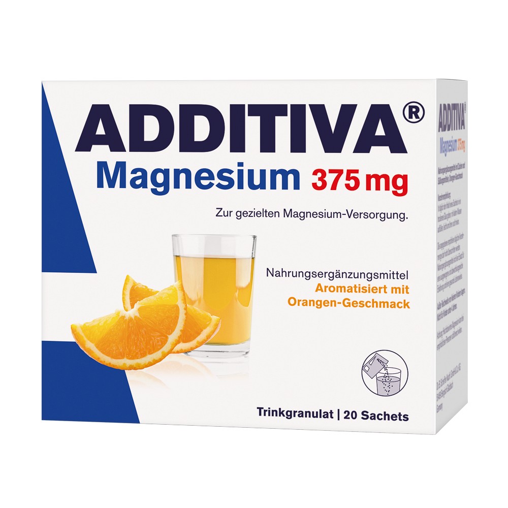 ADDITIVA Magnesium 375 mg Sachets Orange - 20Stk - Magnesium