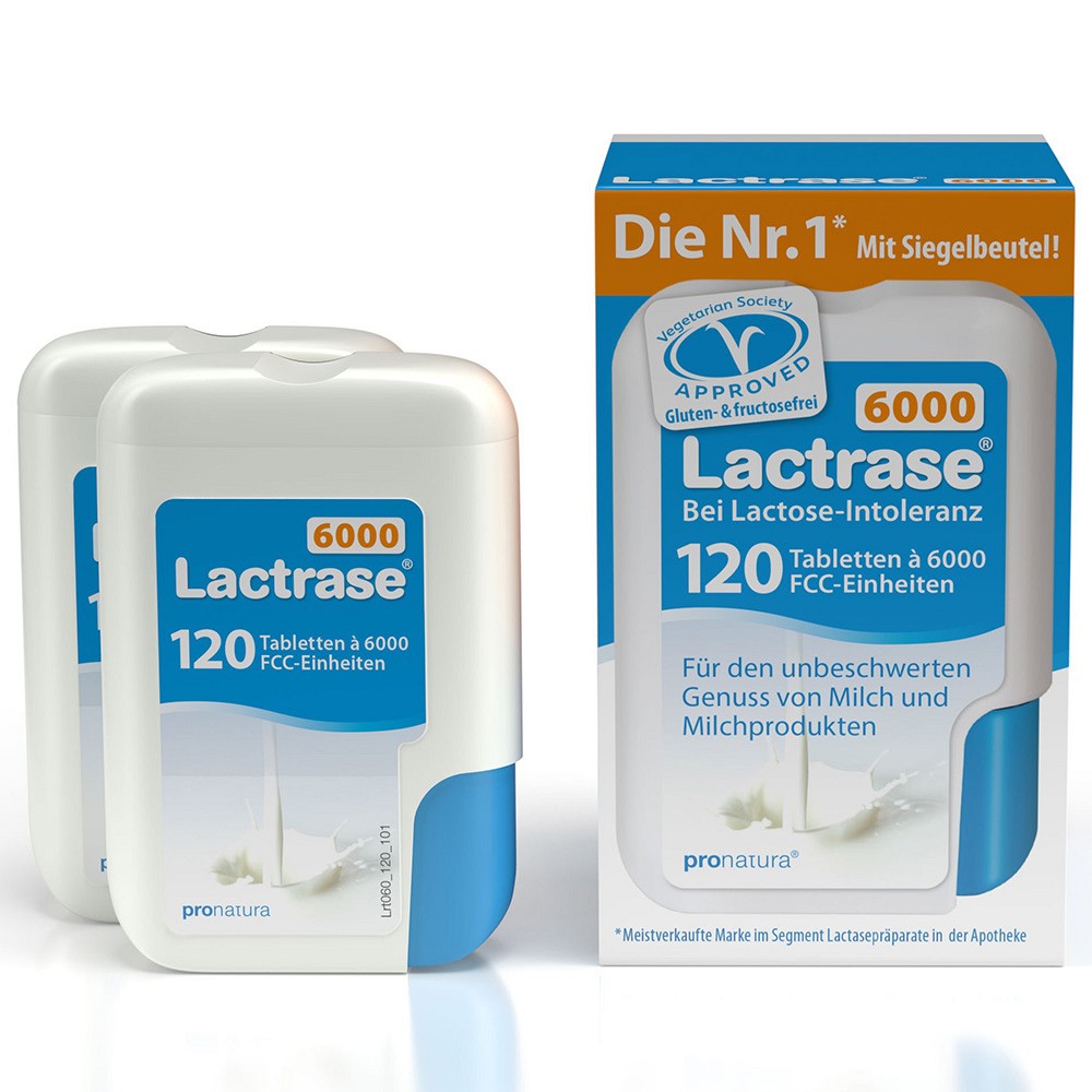 LACTRASE 6.000 FCC Tbl.im Klickspender Doppelpack - 2X120Stk - Verdauungsenzyme