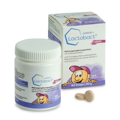 LACTOBACT Junior Drops Lutschtabletten - 60Stk - Nahrungsergänzung