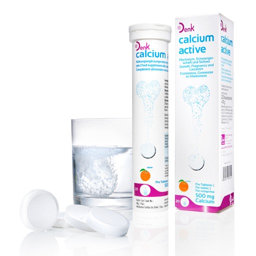 CALCIUM ACTIVE Denk 500 mg Brausetabletten - 20Stk - Für Senioren