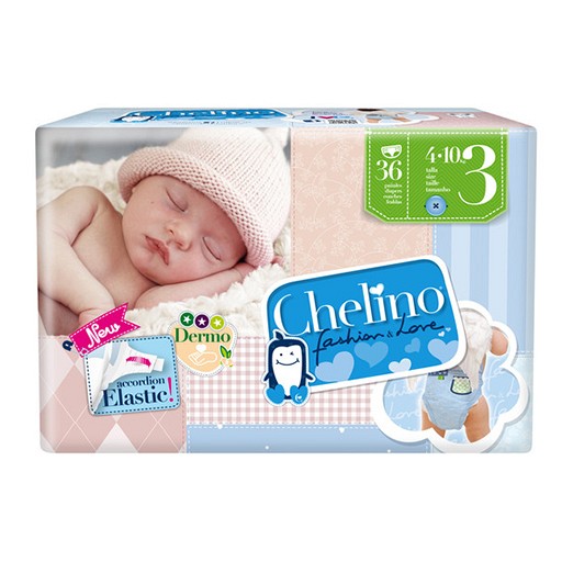 CHELINO 3 Babywindel Tummies 4-10 kg - 36Stk - Windeln