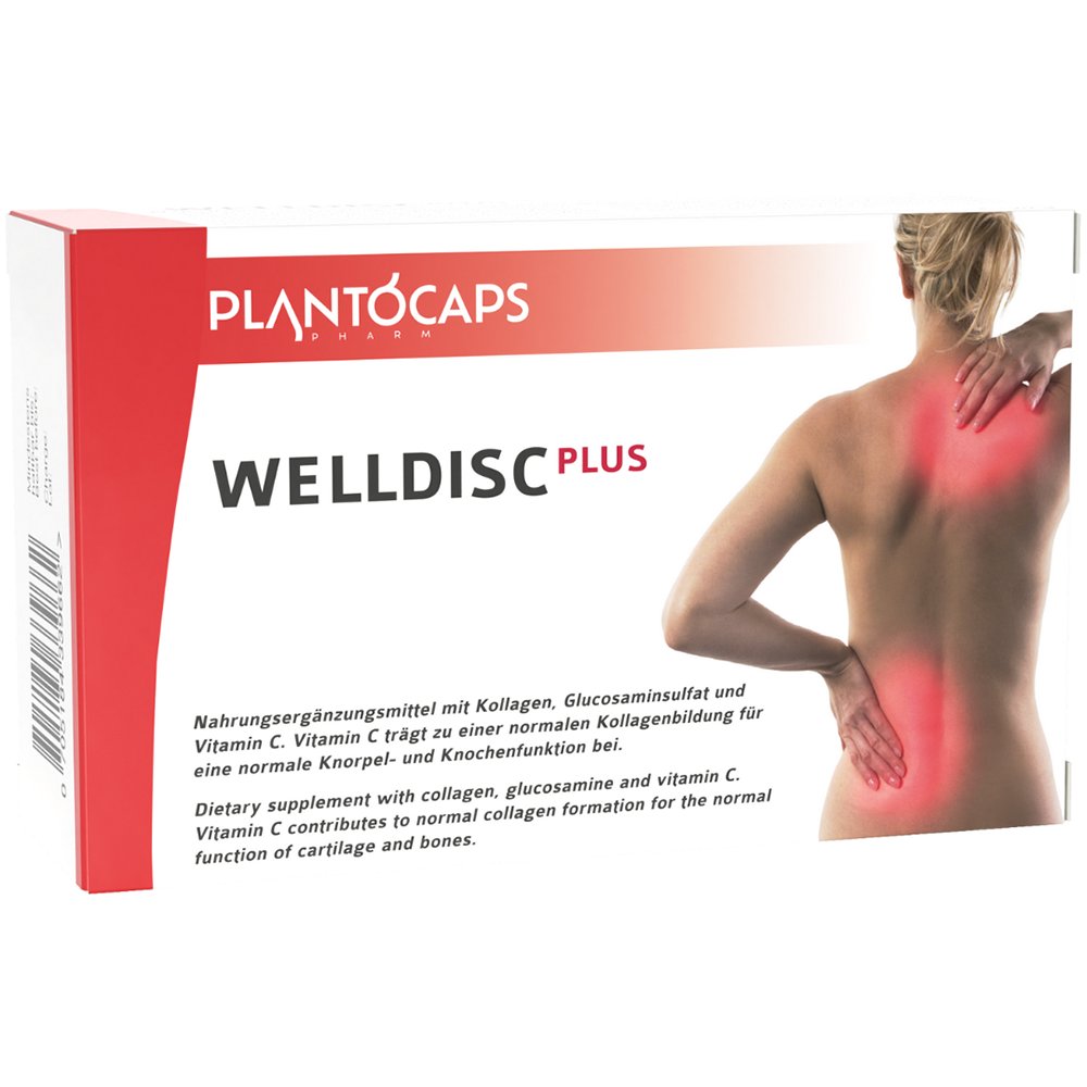 PLANTOCAPS Welldisc Plus Kapseln - 60Stk - Gelenk-, Kreuz- & Rückenschmerzen, Sportverletzungen