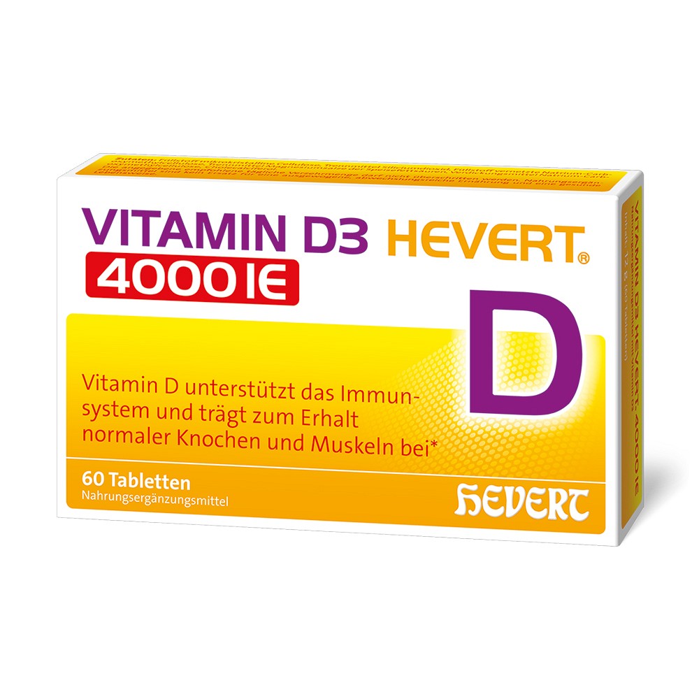 VITAMIN D3 HEVERT 4000 I.E. Tabletten - 60Stk - Calcium & Vitamin D3