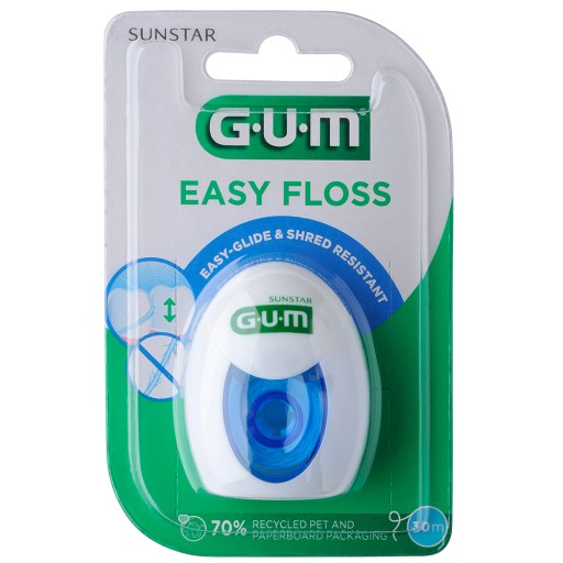 GUM EASY FLOSS Zahnseide gewach.30 m PTFE Zahnband - 1Stk - Zahnseide
