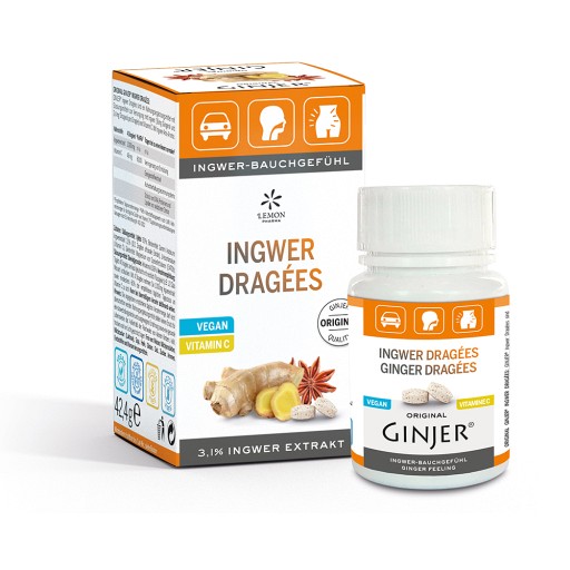 INGWER GINJER Dragees - 42g - Ingwer Ginjer Original - Die Kraft der Knolle