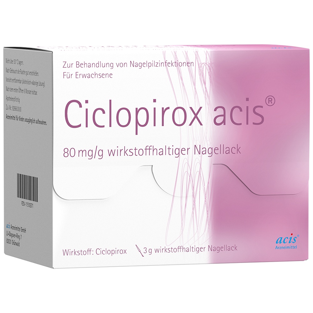 CICLOPIROX acis 80 mg/g wirkstoffhalt.Nagellack - 3g - Nagelpilz
