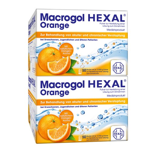 MACROGOL HEXAL Orange Plv.z.Her.e.Lsg.z.Einn.Btl. - 100Stk