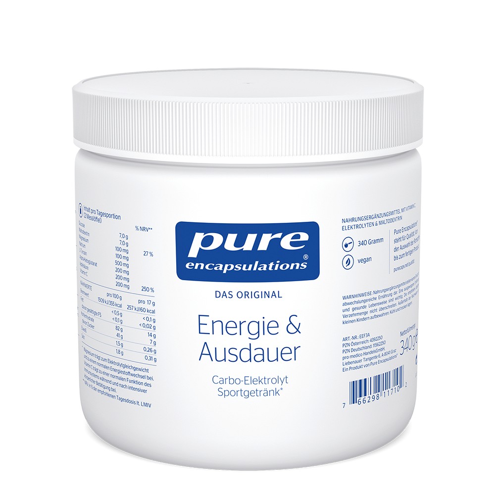 PURE ENCAPSULATIONS Energie & Ausdauer Pulver - 340g