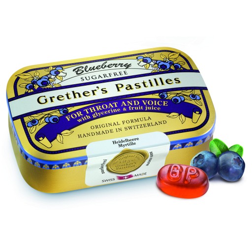 GRETHERS Blueberry zuckerfrei Pastillen - 110g - Gesundheit & Wellness