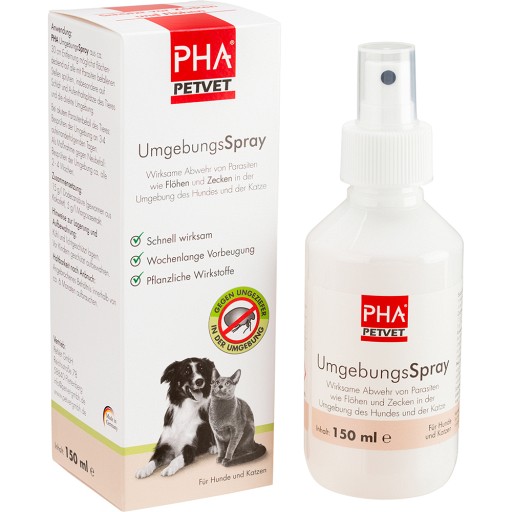 PHA UmgebungsSpray f.Hunde/Katzen - 150ml - Floh- & Zeckenschutz