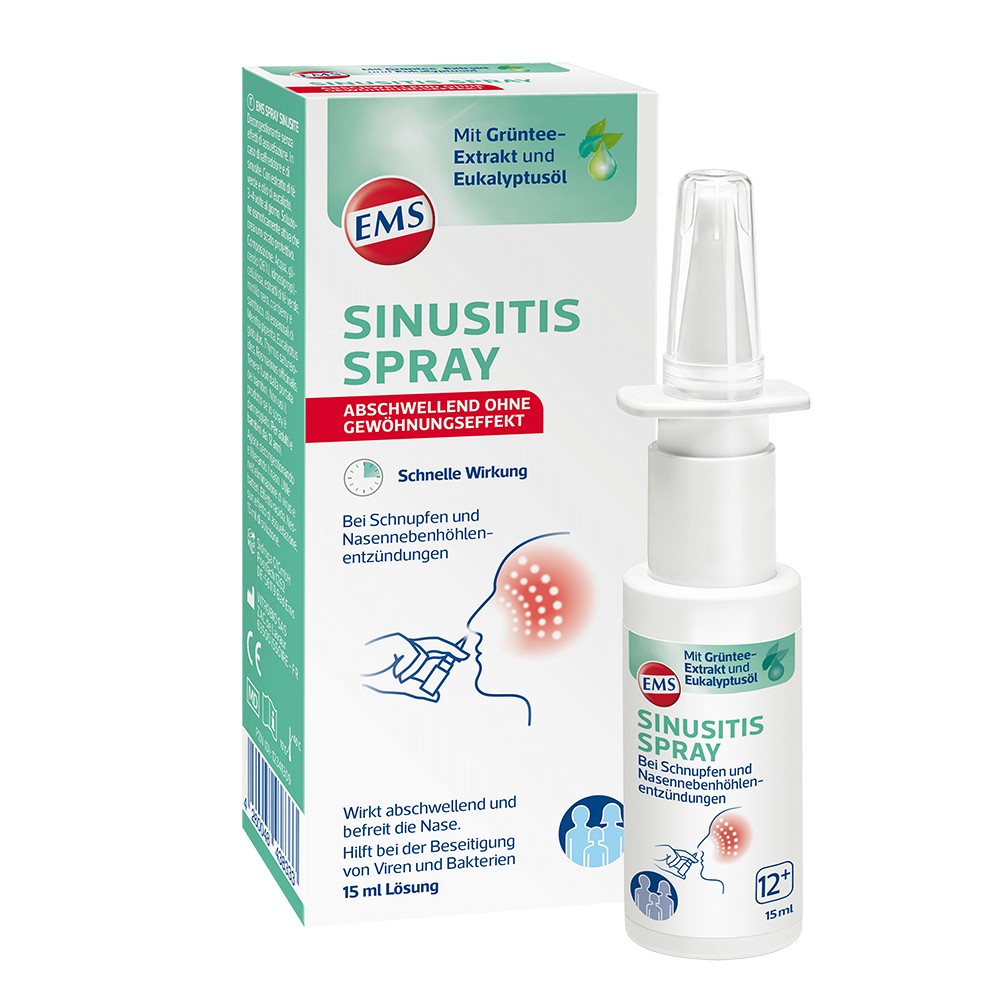 EMSER Sinusitis Spray mit Eukalyptusöl - 15ml - Nase frei