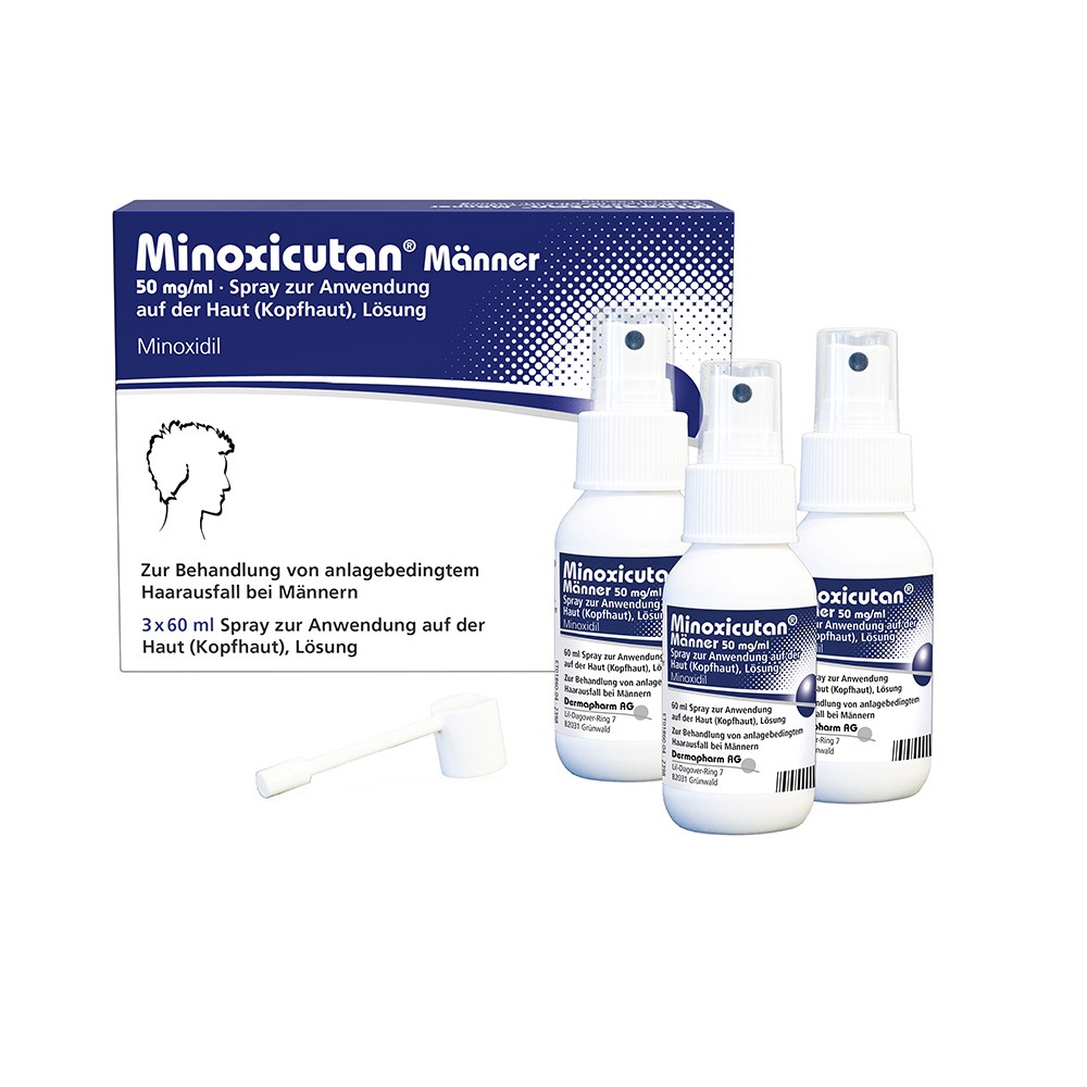 MINOXICUTAN Männer 50 mg/ml Spray - 3X60ml