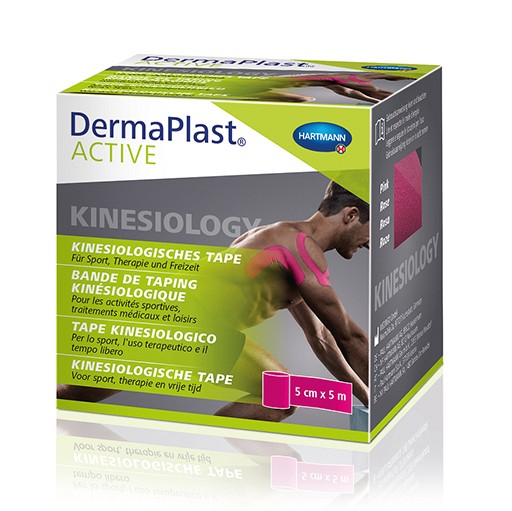 DERMAPLAST Active Kinesiology Tape 5 cmx5 m pink - 1Stk - Dermaplast Active