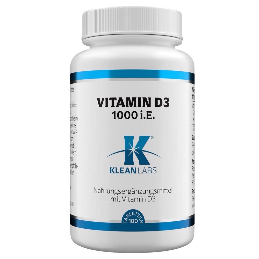 VITAMIN D 1000 I.E. KLEAN LABS Tabletten - 100Stk - Stärkung Immunsystem
