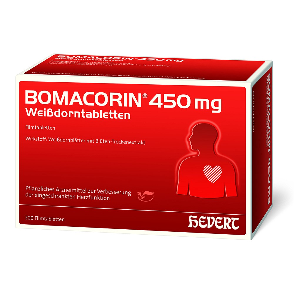 BOMACORIN 450 mg Weißdorntabletten - 200Stk