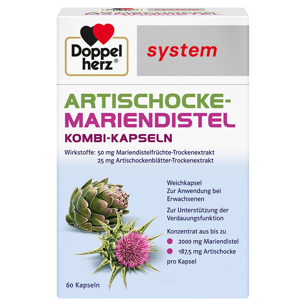 DOPPELHERZ Artischocke-Mariendistel system Weichk. - 60Stk - Doppelherz® System