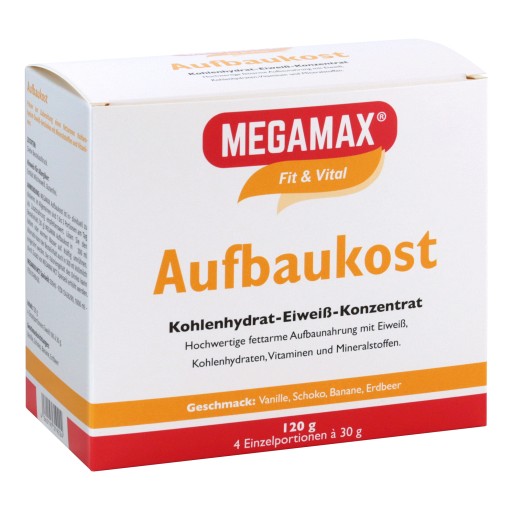 MEGAMAX Aufbaukost 4 Sorten Pulver - 4X30g - Fit & Vital