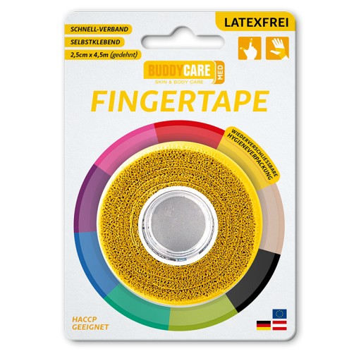 FINGERTAPE latexfrei BUDDYCARE MED gelb - 1Stk