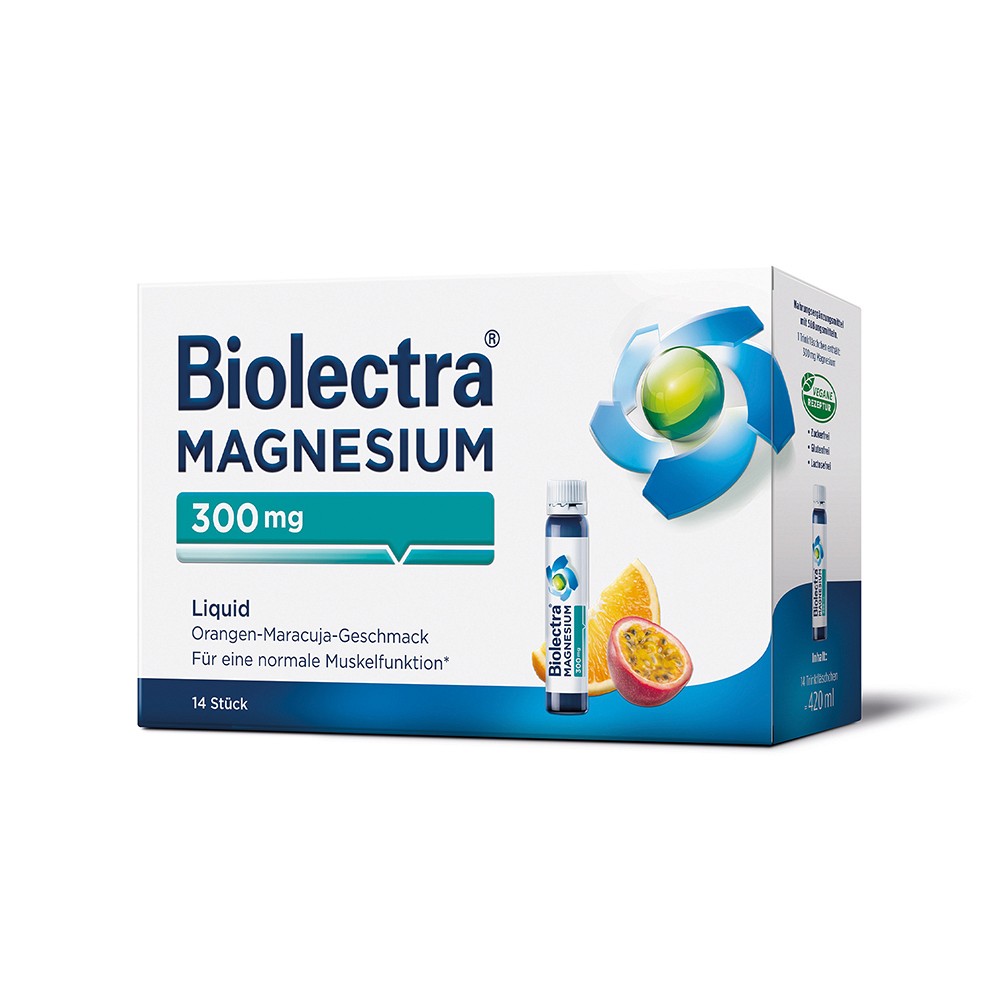 BIOLECTRA Magnesium 300 mg Liquid - 14Stk - Gelenk-& Muskelschmerzen
