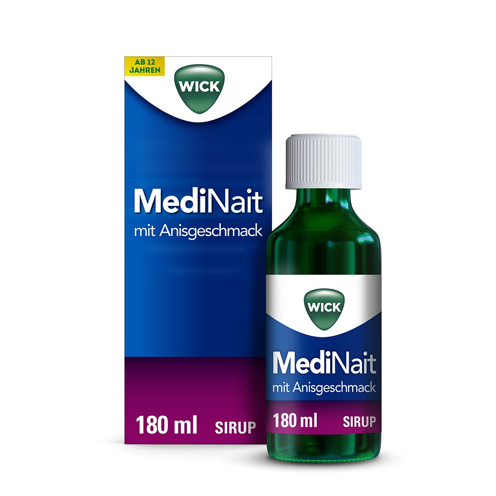 WICK MediNait mit Anisgeschmack Sirup - 180ml - Medinait mit Anis