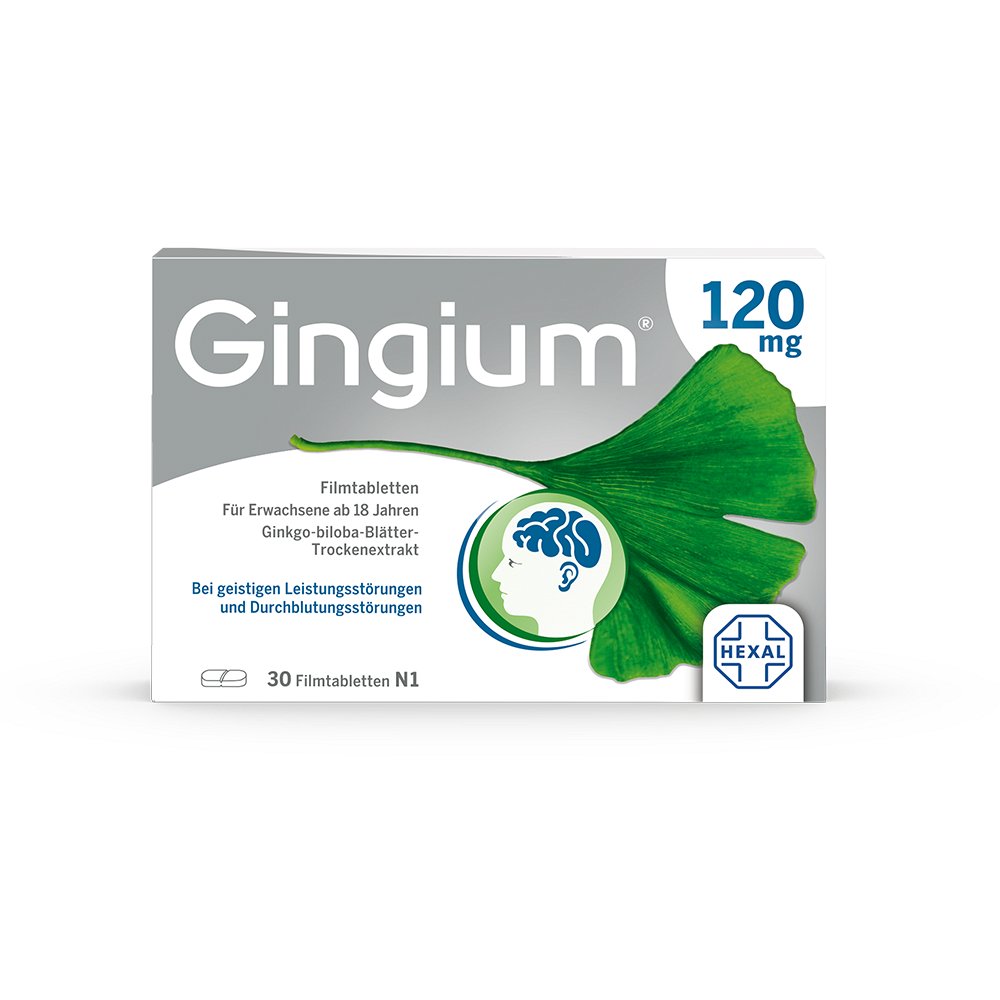 GINGIUM 120 mg Filmtabletten - 30Stk - Herz, Kreislauf & Nieren