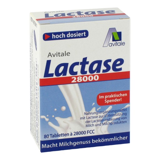 LACTASE 28.000 FCC Tabletten im Spender - 80Stk - Verdauungsenzyme