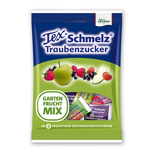SOLDAN Tex Schmelz Traubenz.Gartenfrucht-Mix Btl. - 75g - Tex Schmelz® Traubenzucker
