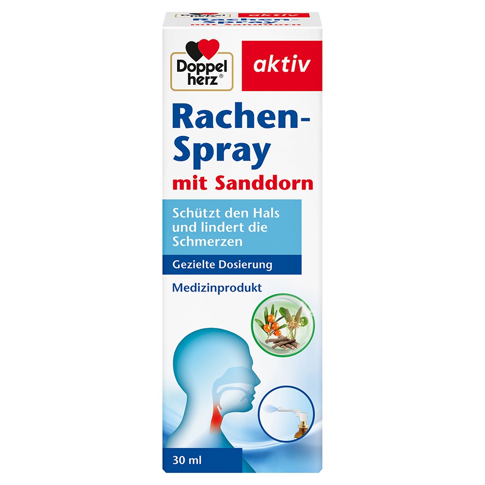DOPPELHERZ Rachen-Spray mit Sanddorn - 30ml - Erkältung