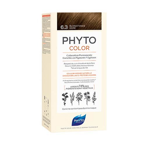 PHYTOCOLOR 6.3 dunkles Goldbraun ohne Ammoniak - 1Stk - Coloration