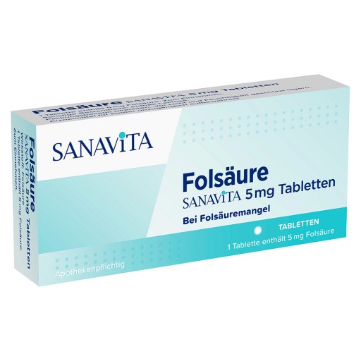 FOLSÄURE SANAVITA 5 mg Tabletten - 20Stk