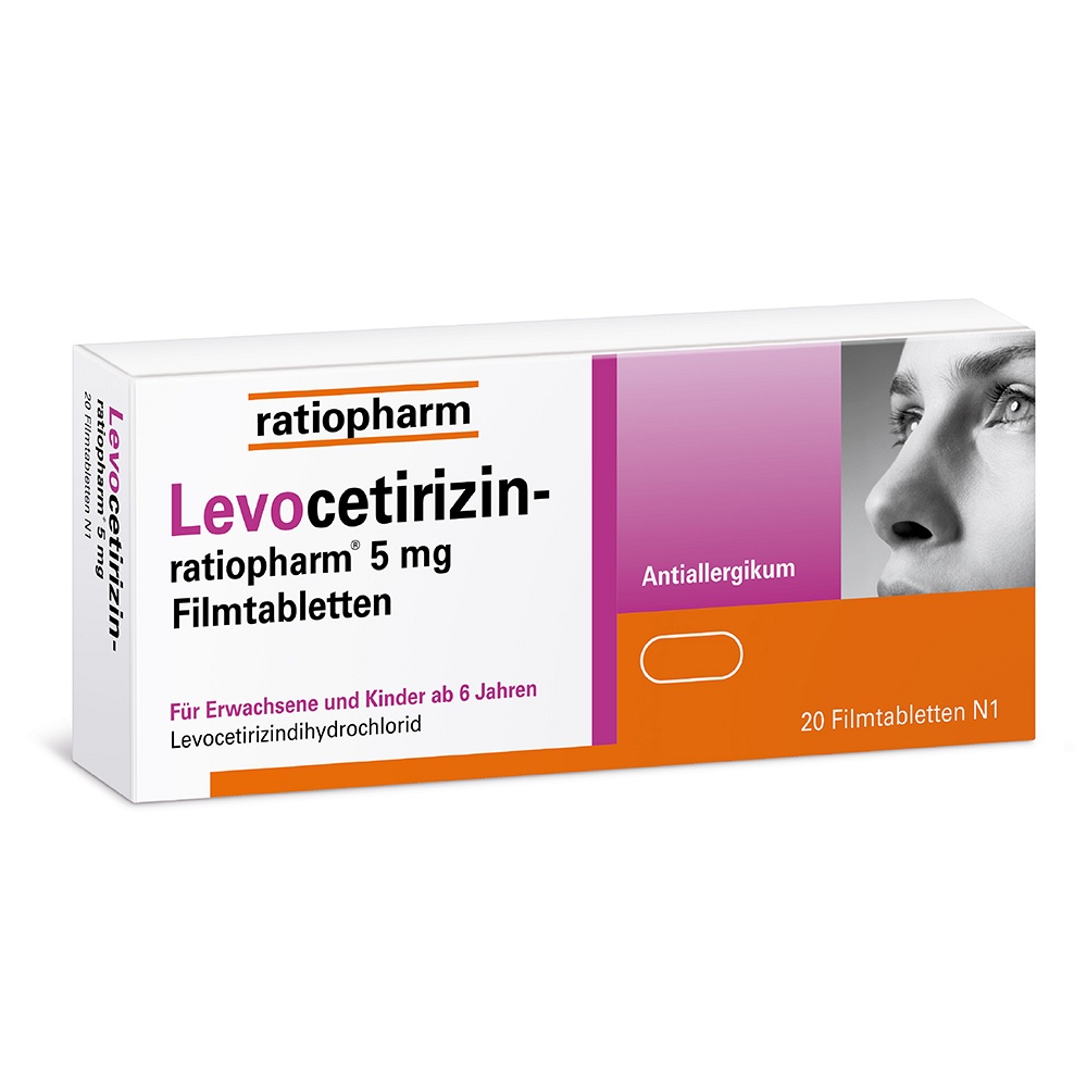 LEVOCETIRIZIN-ratiopharm 5 mg Filmtabletten - 20Stk