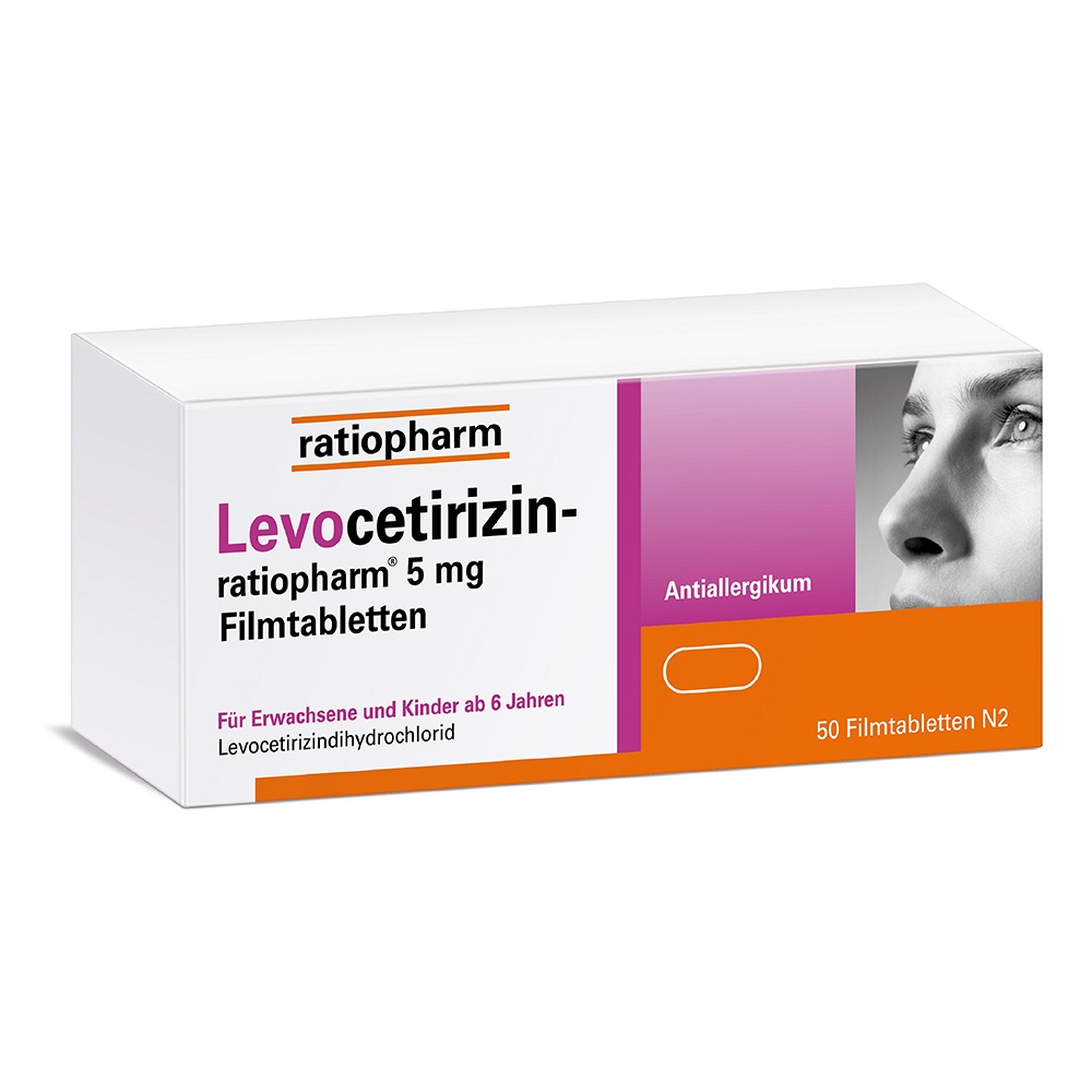 LEVOCETIRIZIN-ratiopharm 5 mg Filmtabletten - 50Stk
