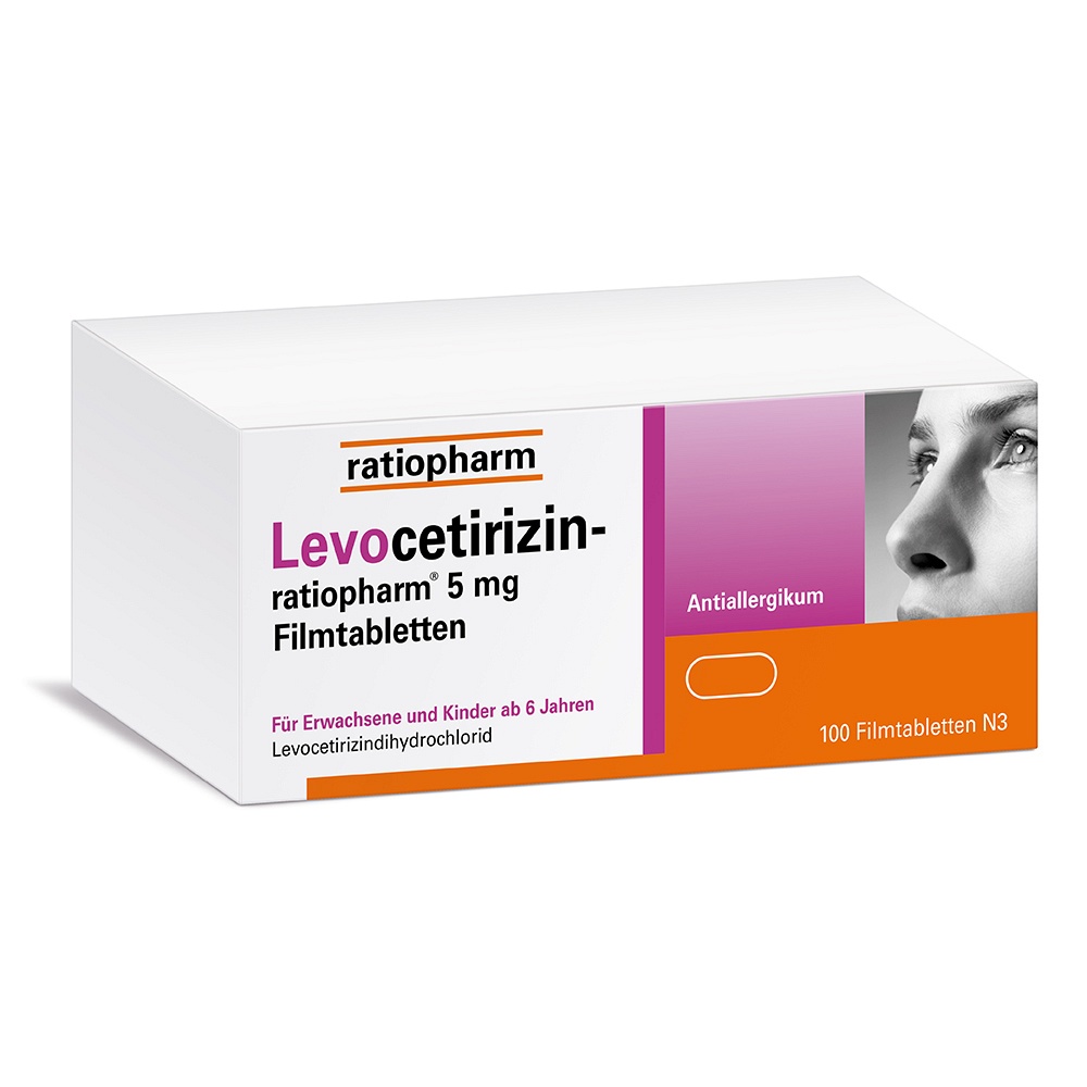 LEVOCETIRIZIN-ratiopharm 5 mg Filmtabletten - 100Stk